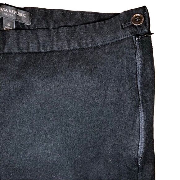 Banana Republic Sloan Side Zipper Slim Fit Ankle Pants in Dark Black Women’s 6 - Picture 3 of 10